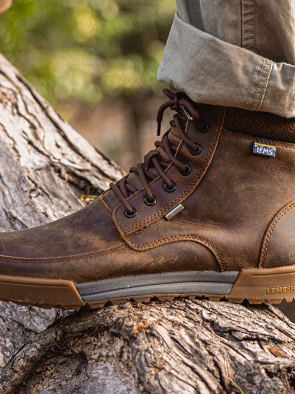 NEW Lems Mens Boulder Summit Waterproof boots choose size rugged bark shoe - Picture 5 of 5